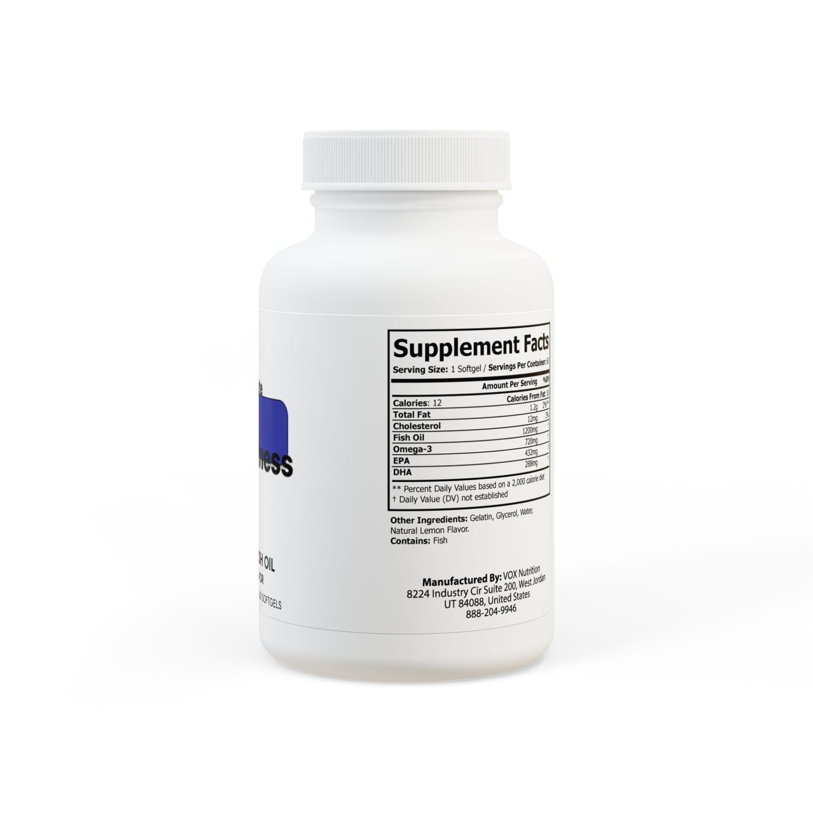 Omega 3 Fish Oil Supplement (60 Softgels) - Image 3