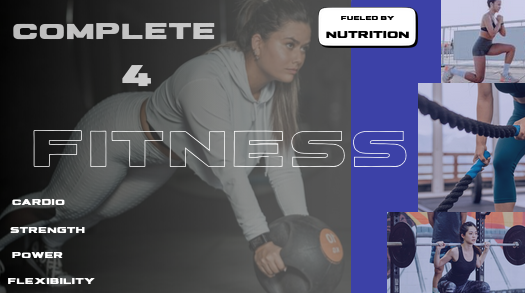 Complete 4 fitness hero image a women in the gym doing mush ups